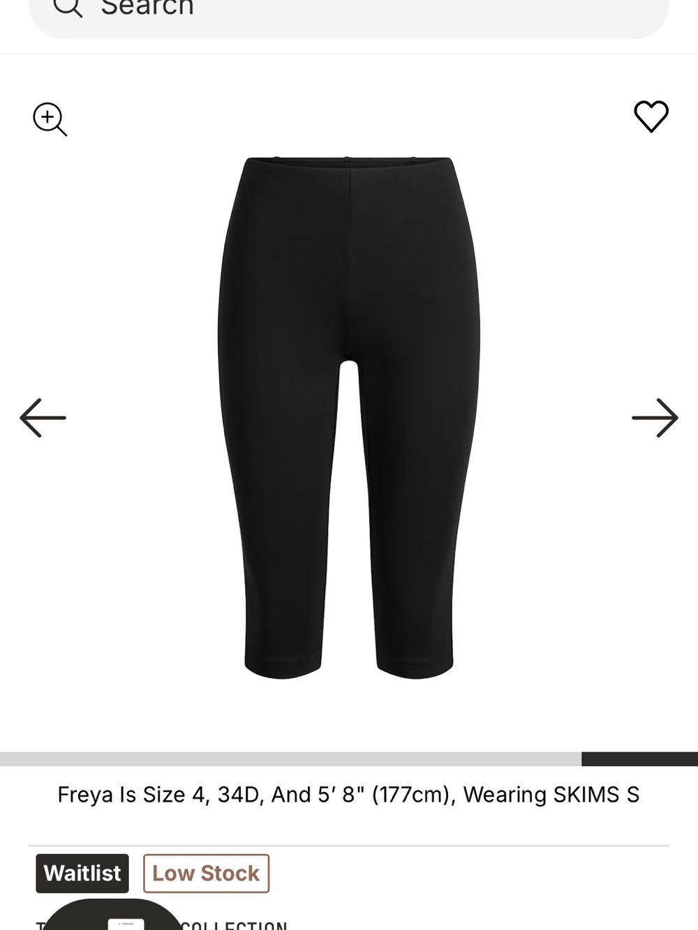 SKIMS Capri Legging in charcoal grey